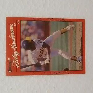 Rickey Henderson Error Baseball Card 1990